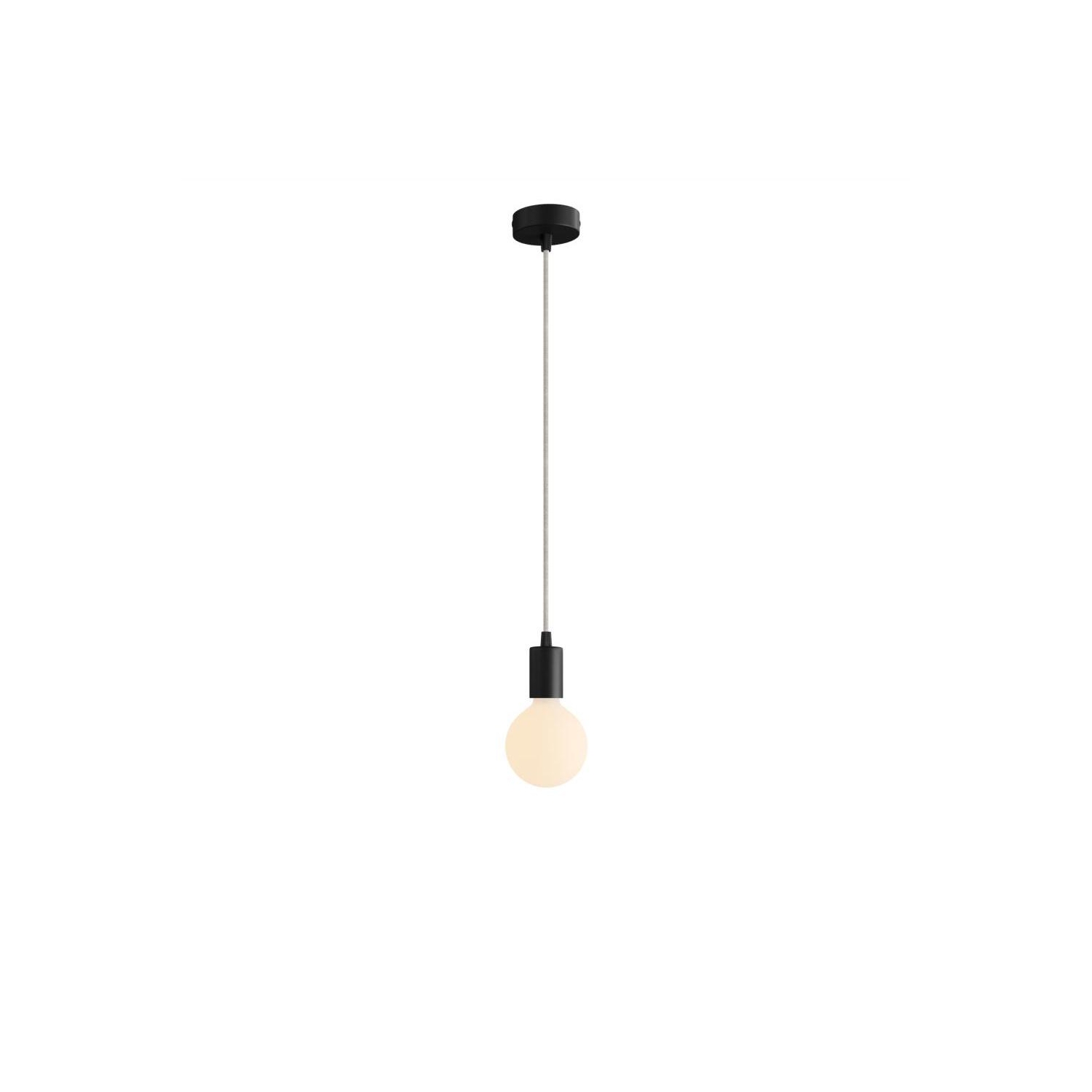 Pendant Light Metal: Cylindrical White