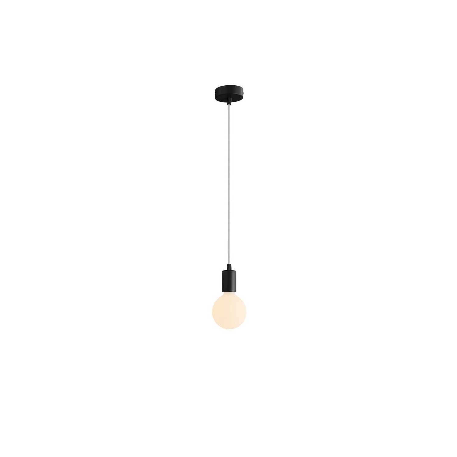 Pendant Light Metal: Cylindrical White