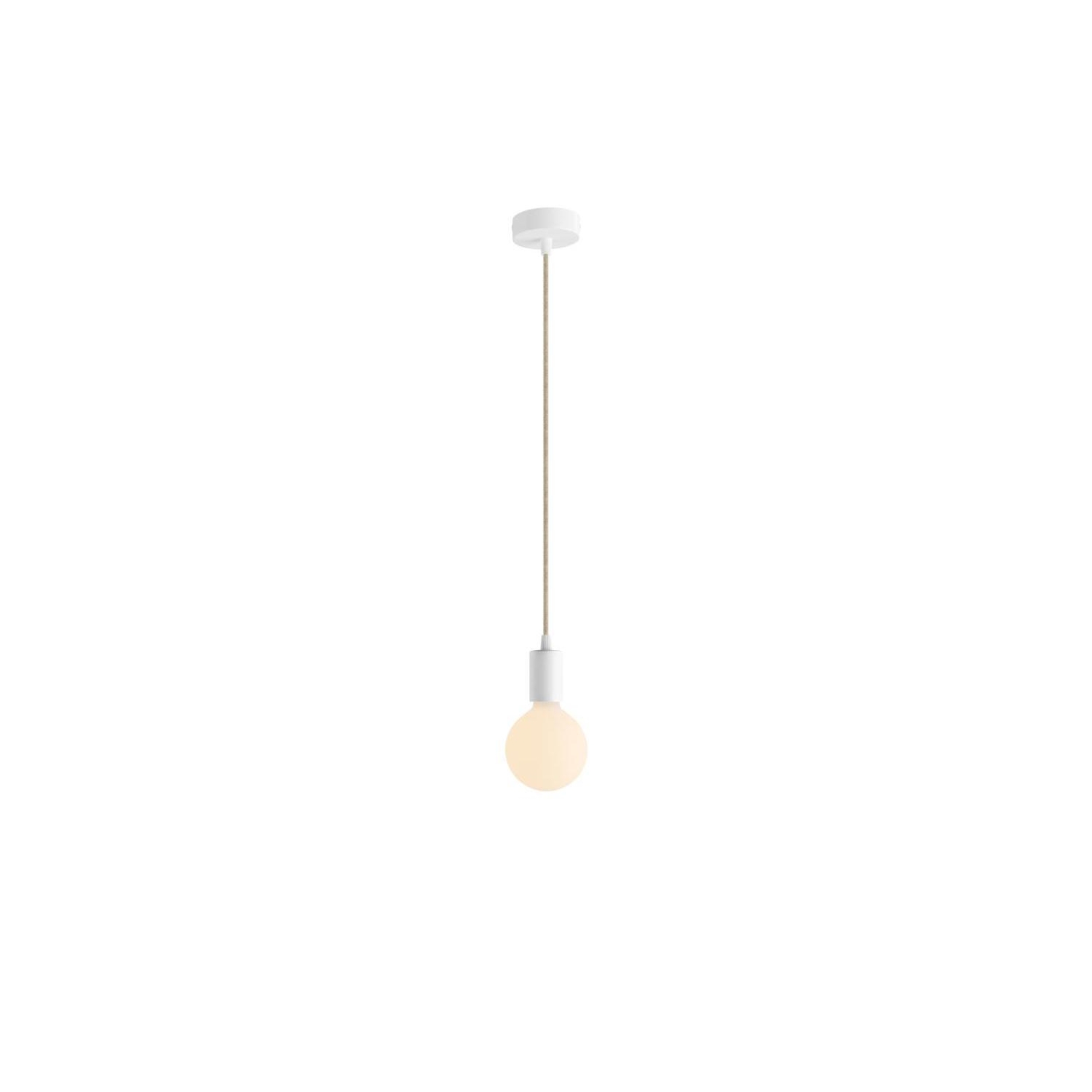Pendant Light Metal: Cylindrical White