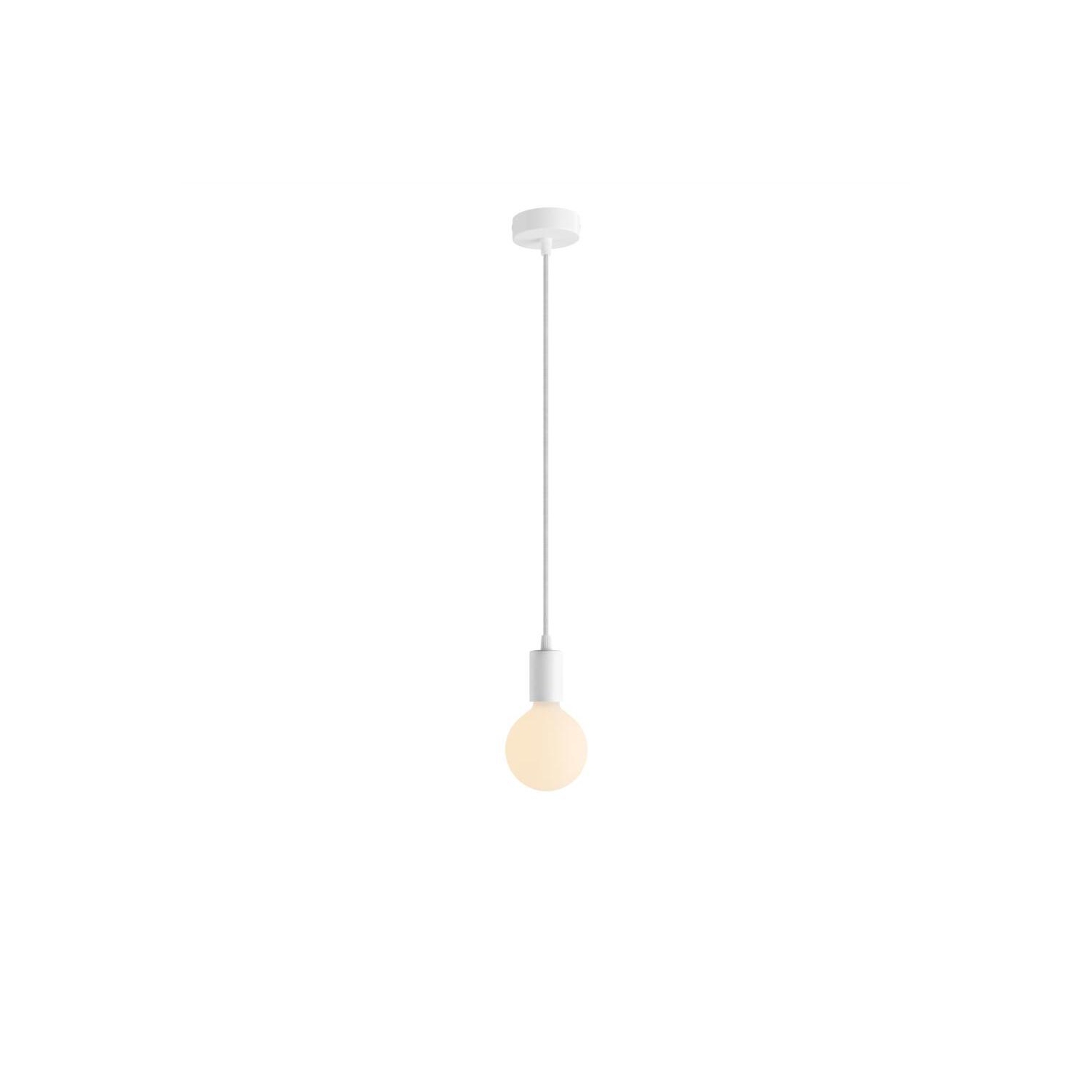 Pendant Light Metal: Cylindrical White