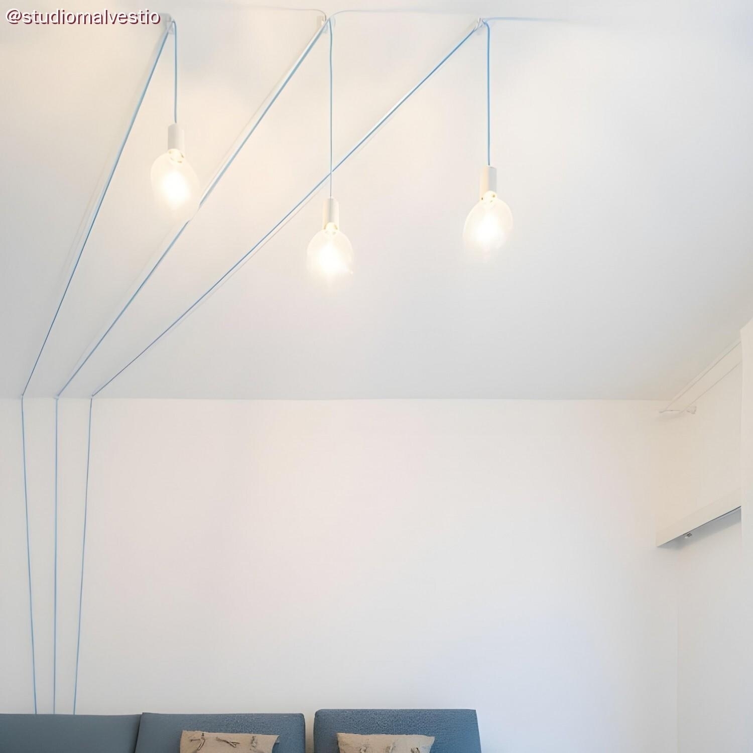 Pendant Light Metal: Cylindrical White