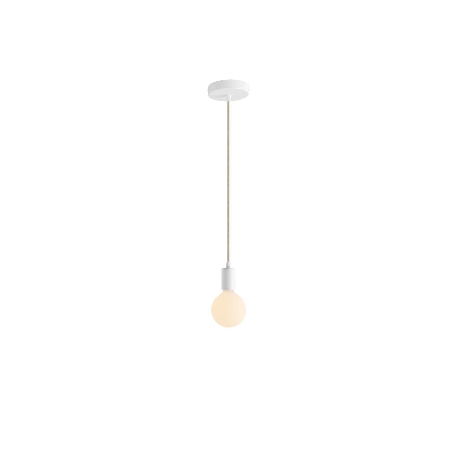 Pendant Light Metal: Cylindrical White
