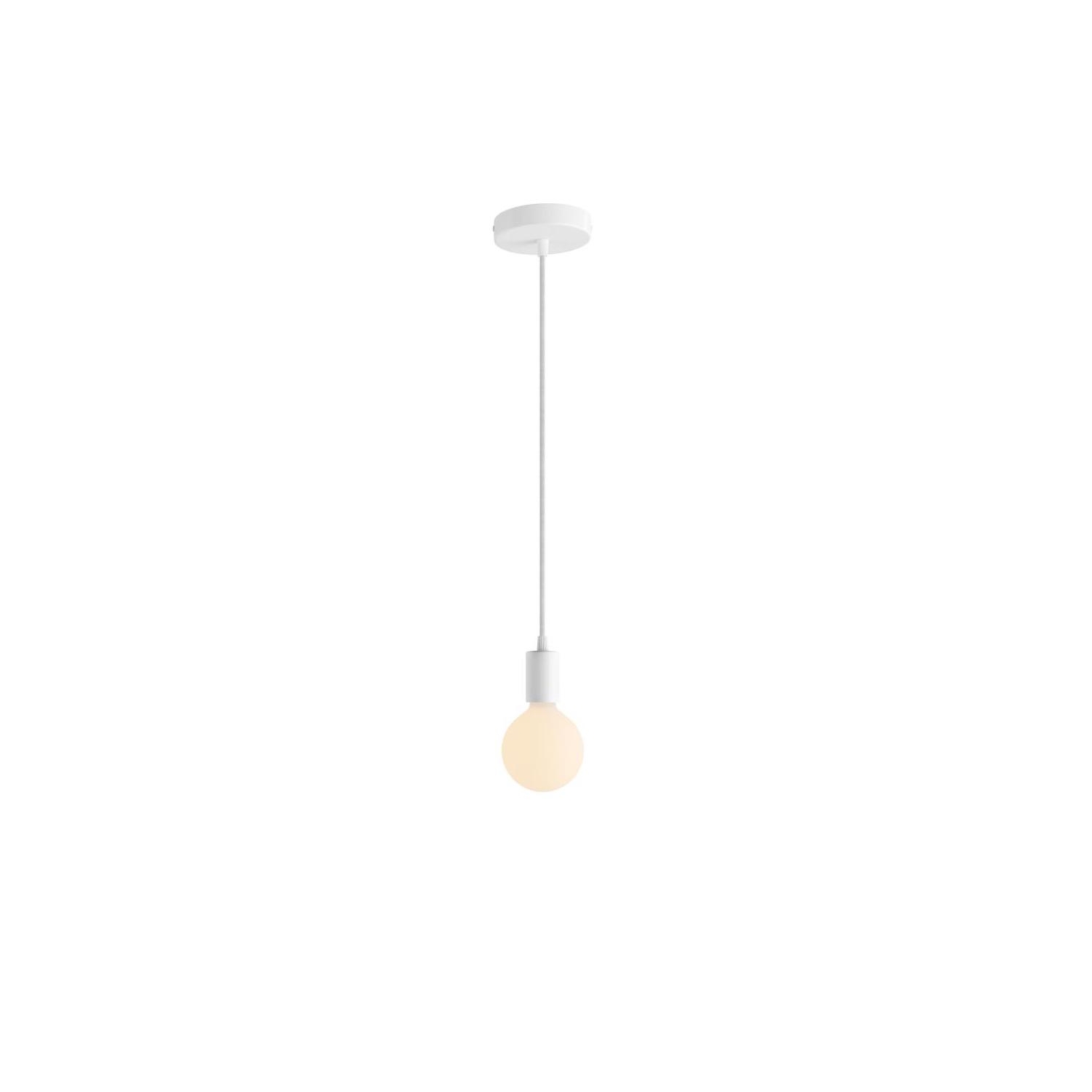 Pendant Light Metal: Cylindrical White
