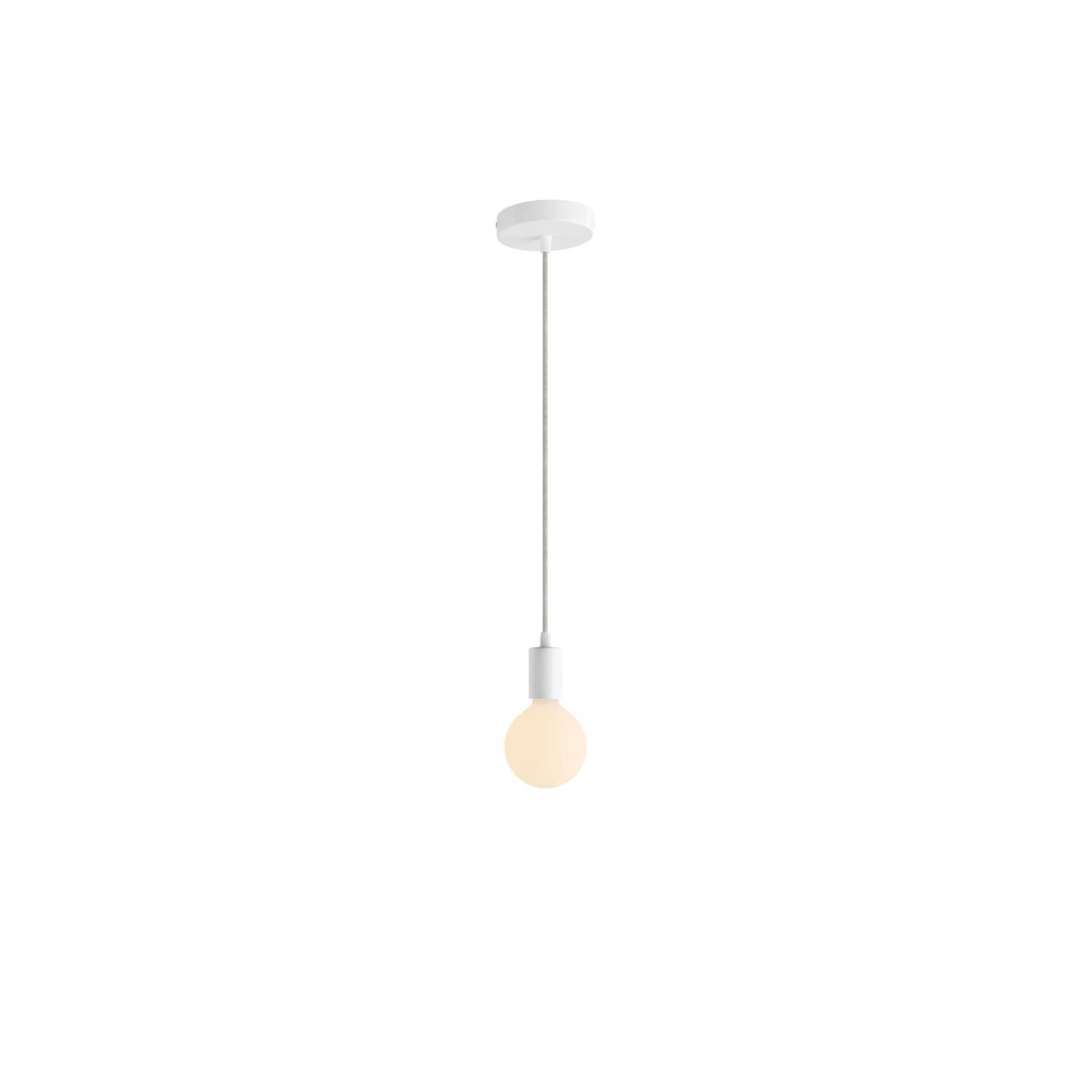 Pendant Light Metal: Cylindrical White