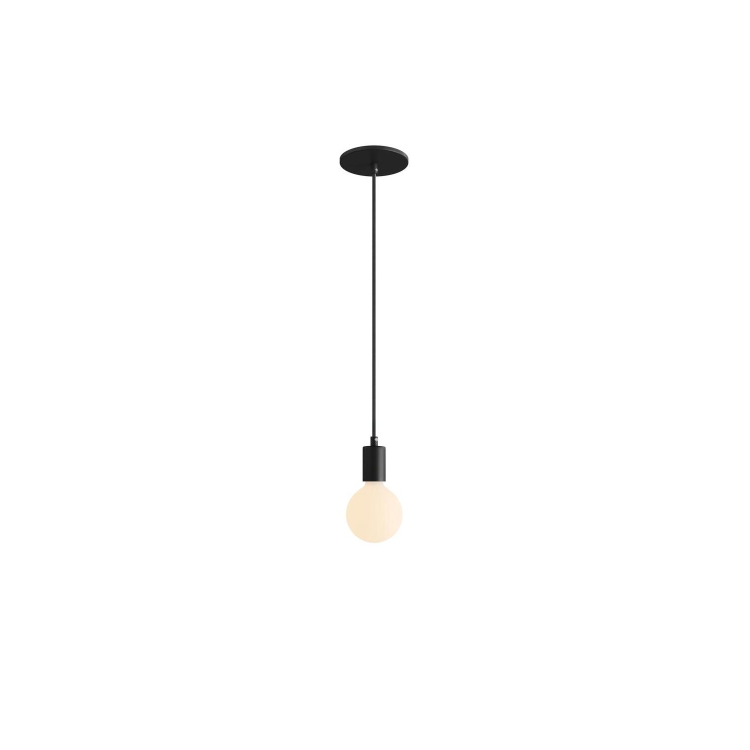 Pendant Light Metal: Cylindrical White