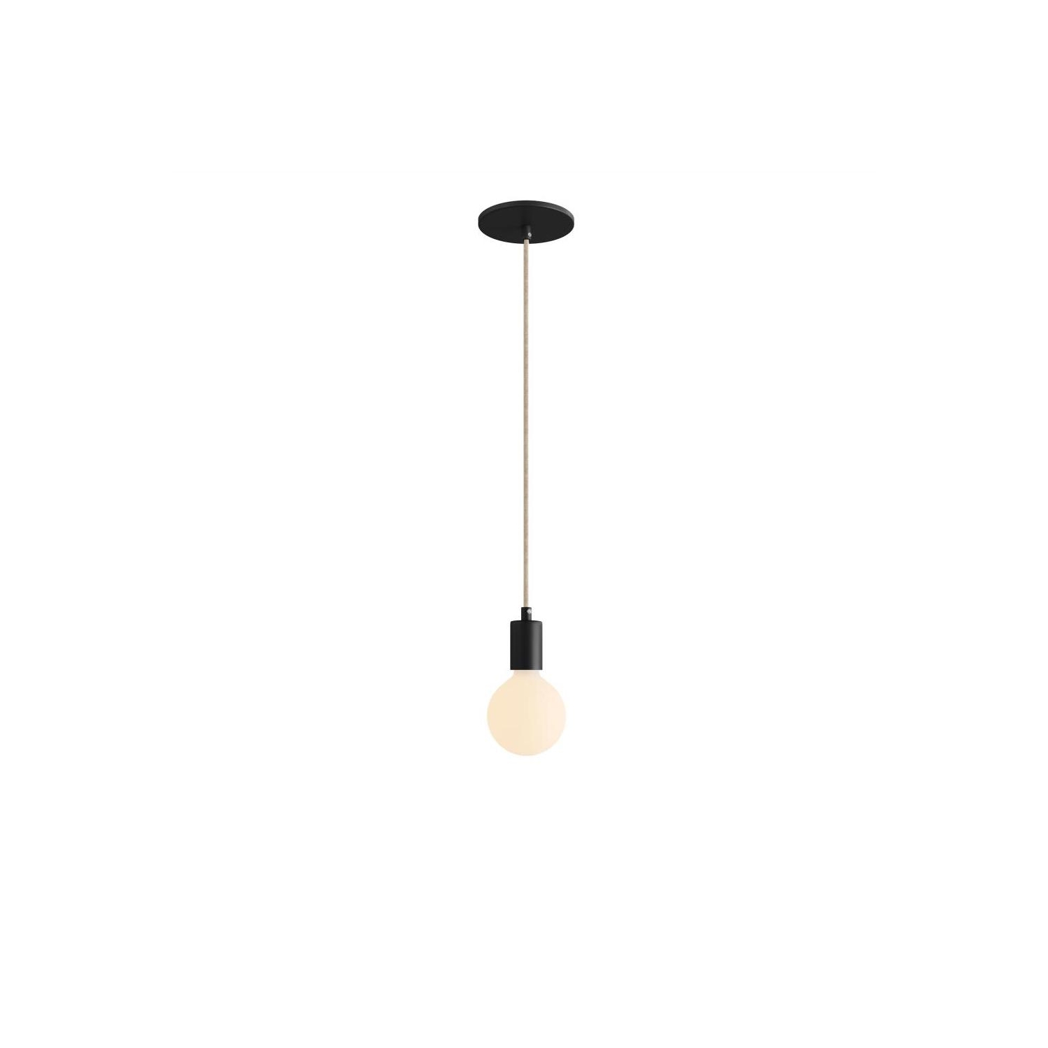 Pendant Light Metal: Cylindrical White