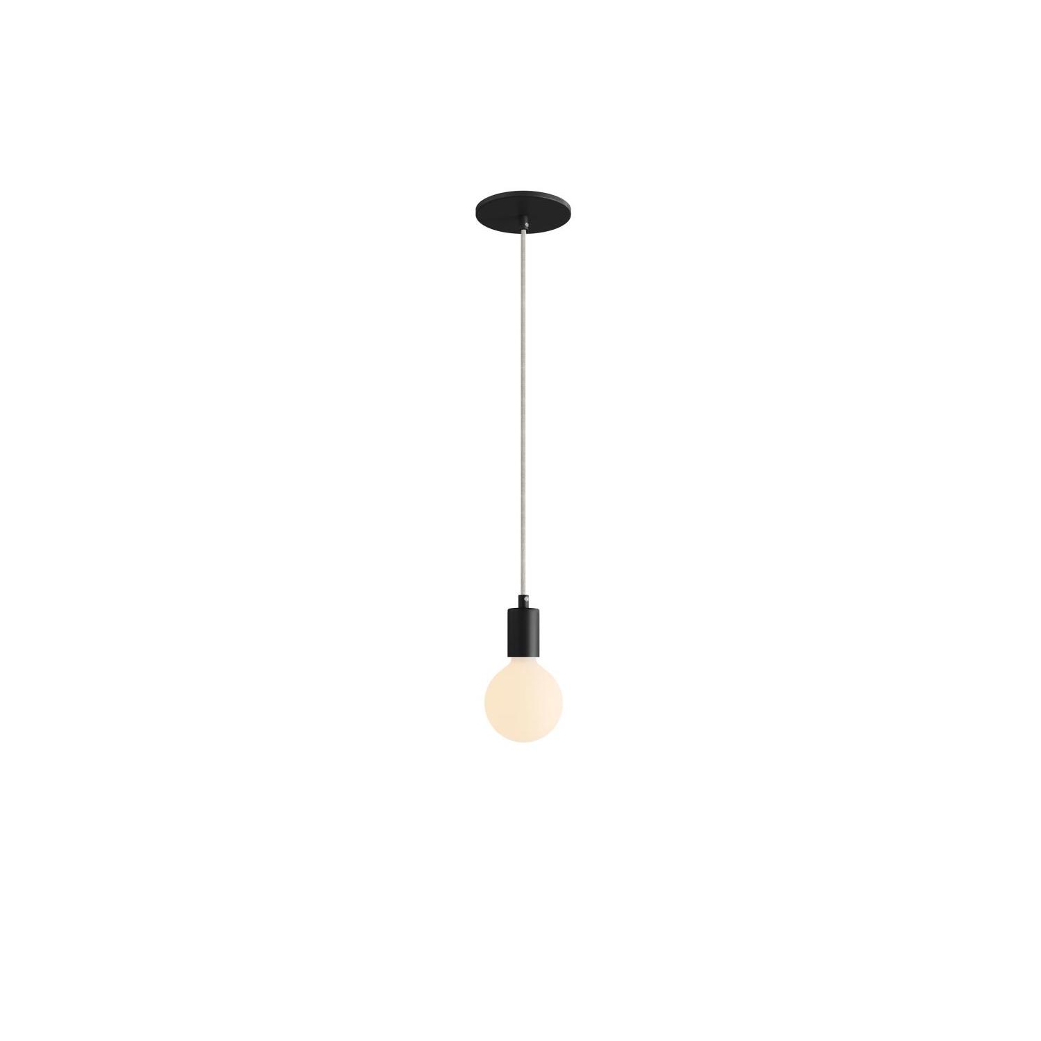 Pendant Light Metal: Cylindrical White