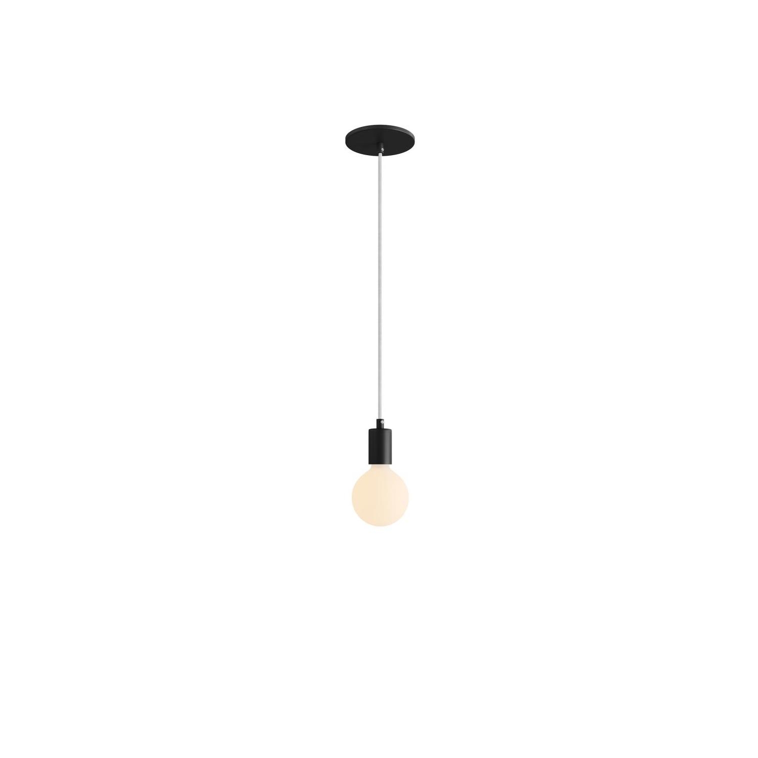 Pendant Light Metal: Cylindrical White