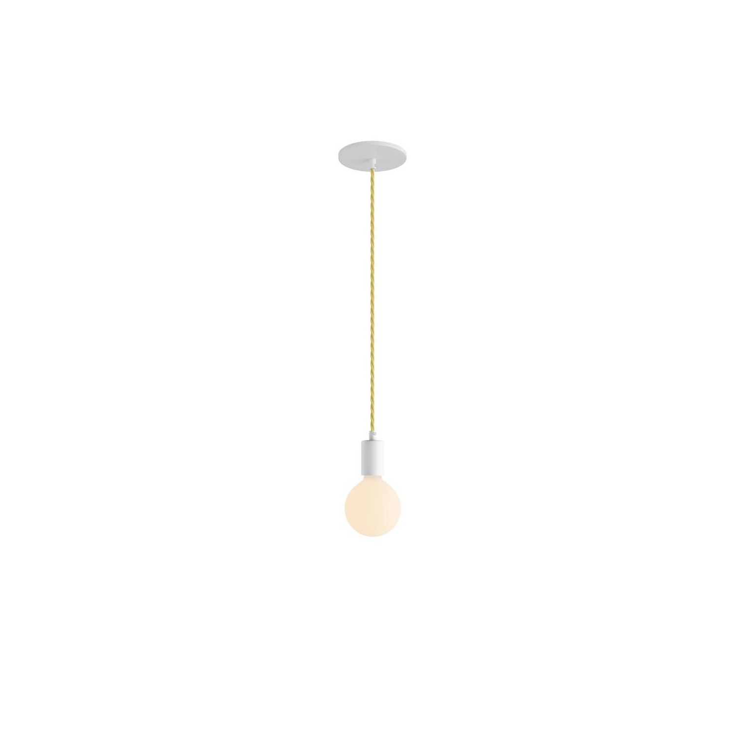 Pendant Light Metal: Cylindrical White