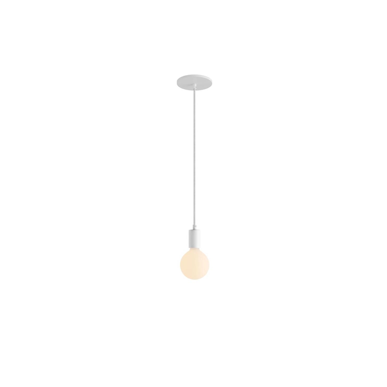Pendant Light Metal: Cylindrical White
