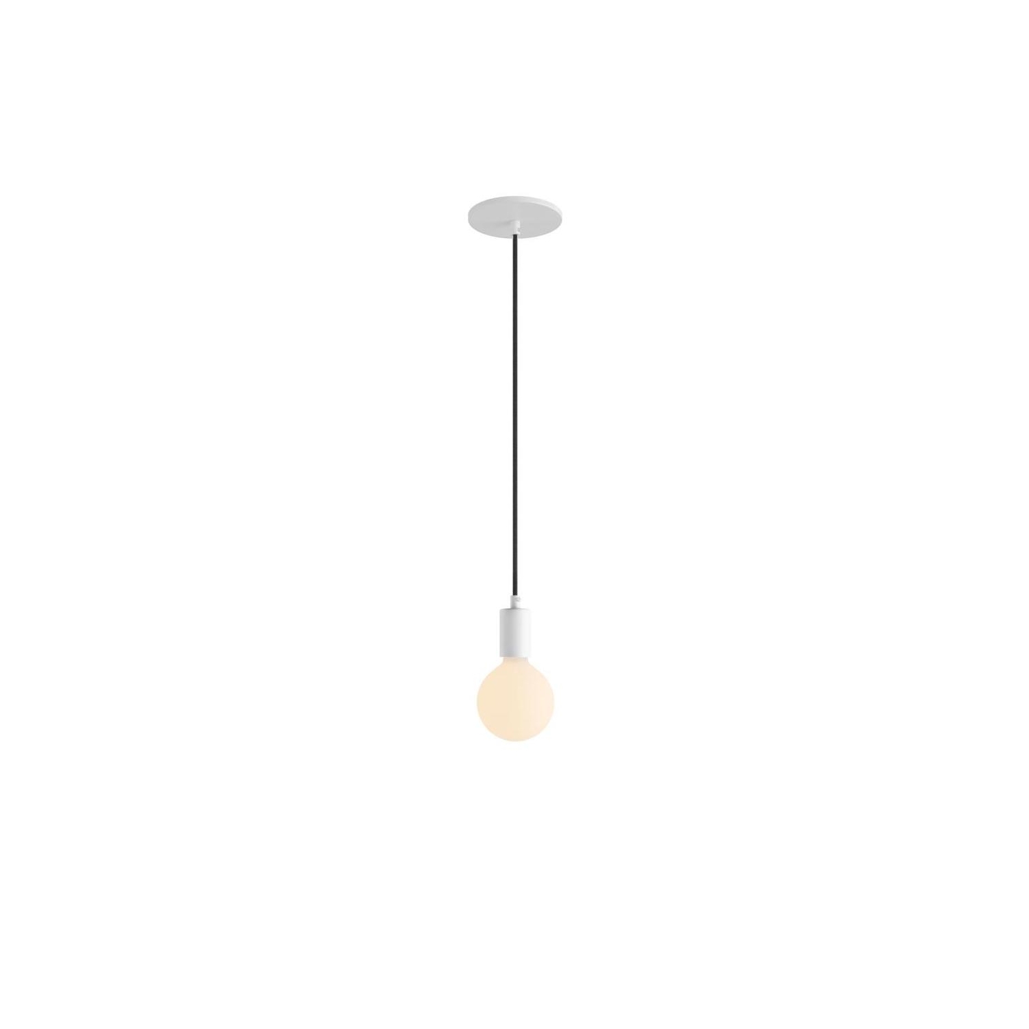 Pendant Light Metal: Cylindrical White