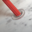 Transparent plastic cable clamps