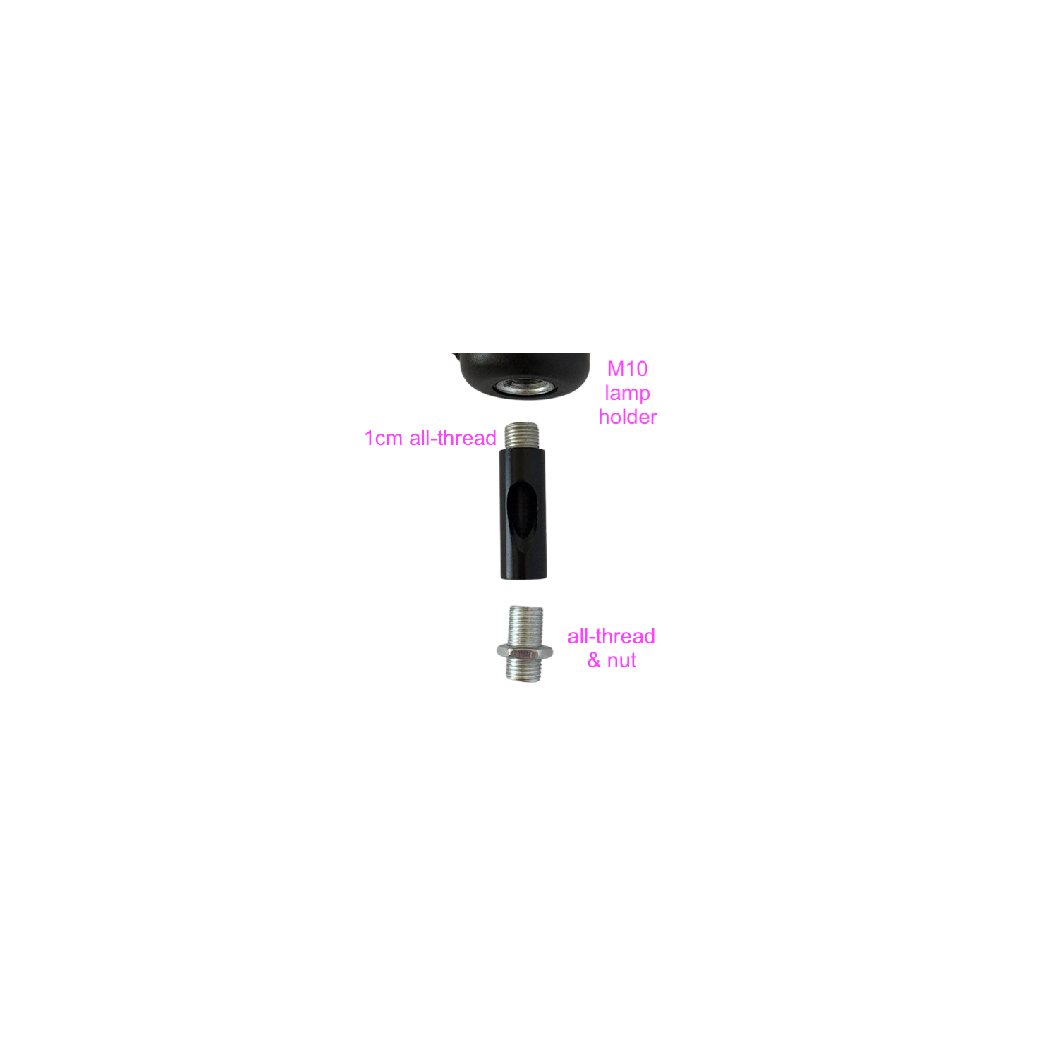 Side hole extension for lamp holder