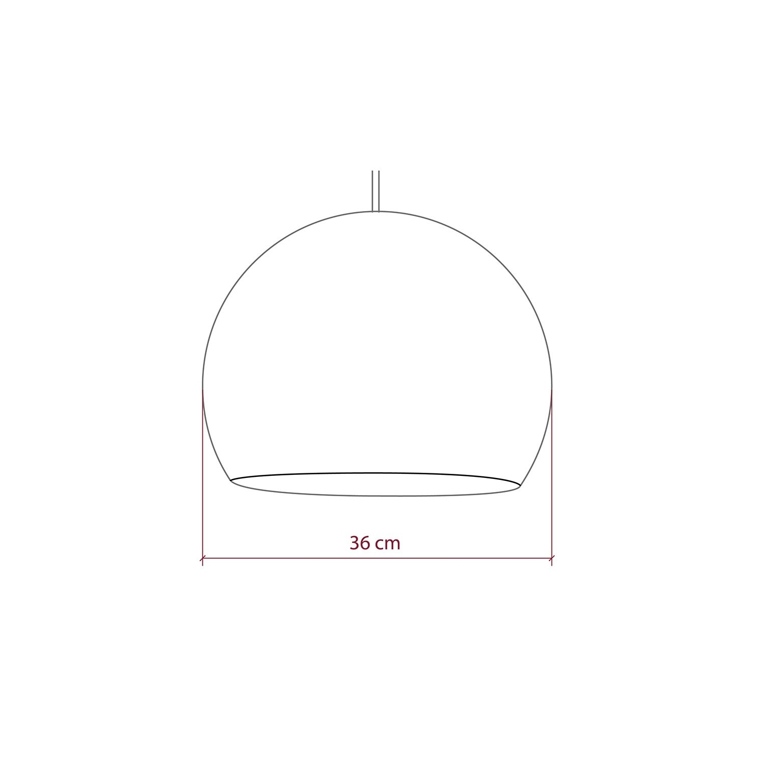 Fibre Sphere Medium Pendant Light