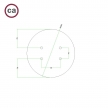400 mm diameter round un-drilled Panel for Rose-One System