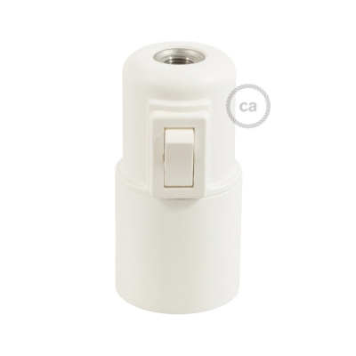 Switched Snake Pendant Light: White