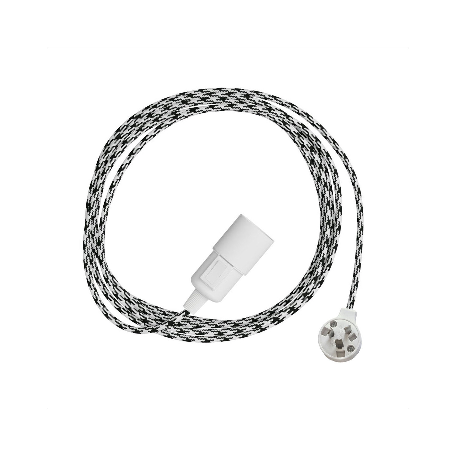 Switched Snake Pendant Light: White