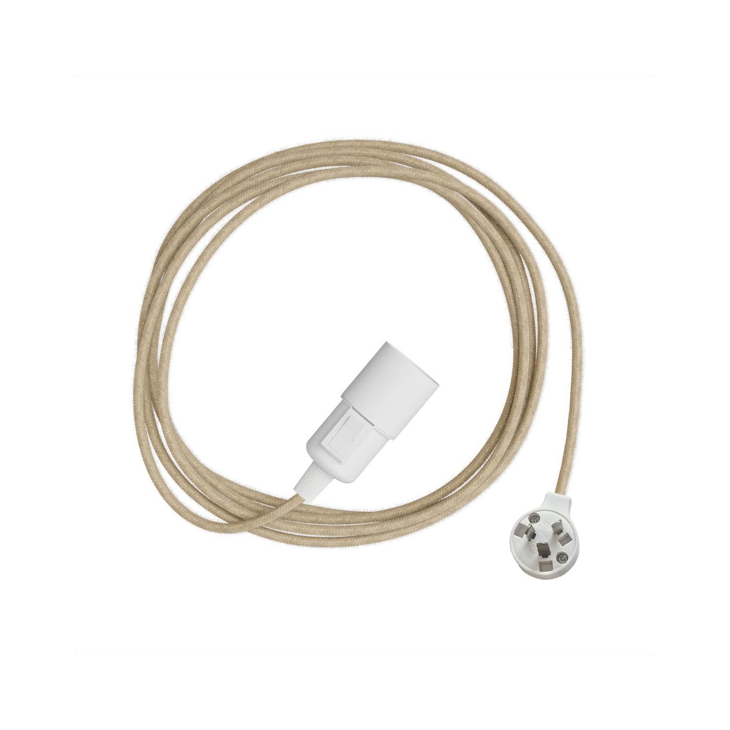 Switched Snake Pendant Light: White