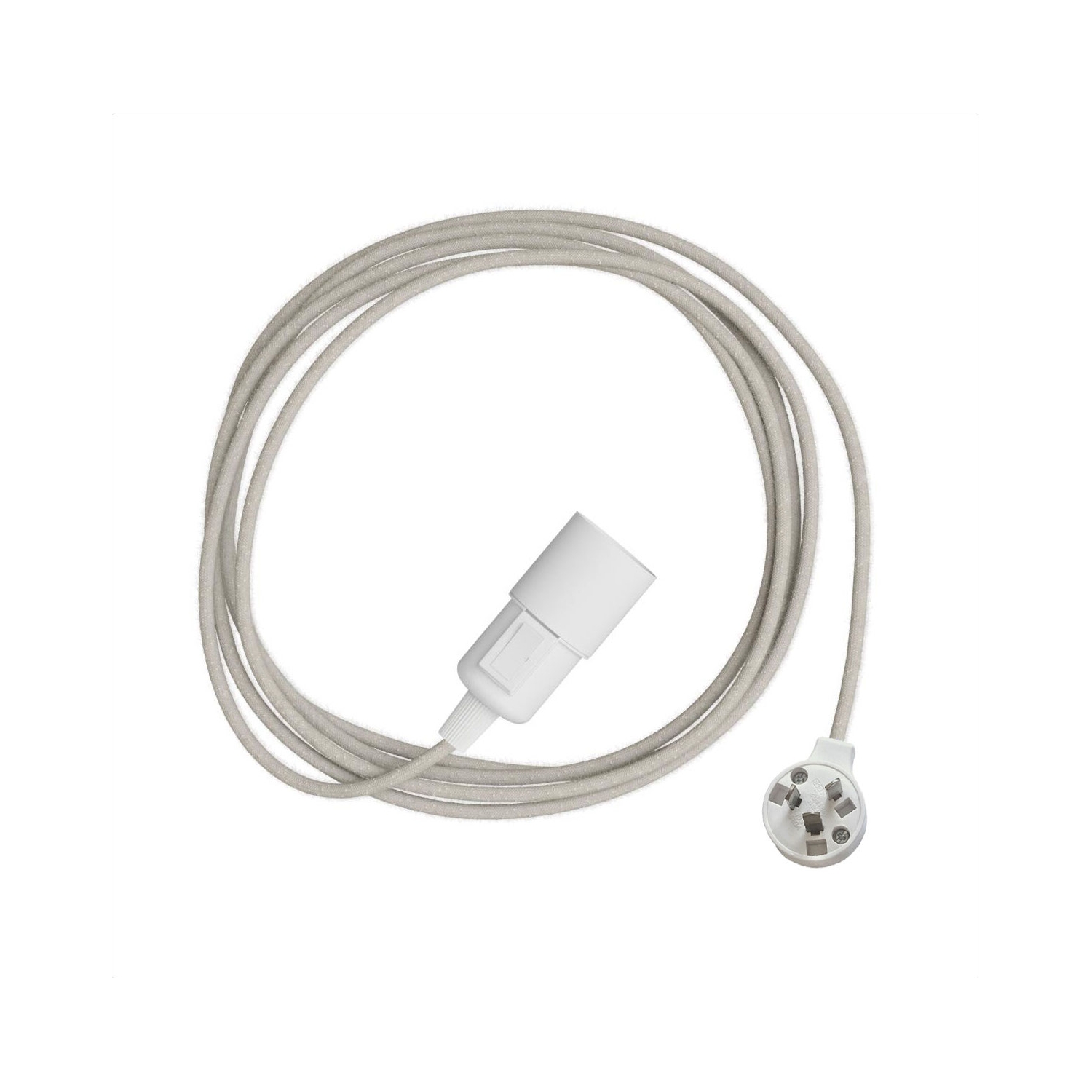Switched Snake Pendant Light: White