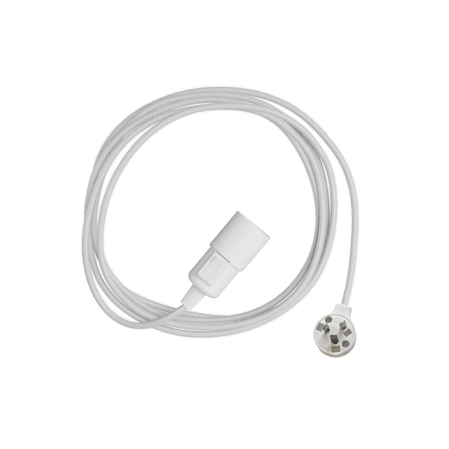 Switched Snake Pendant Light: White