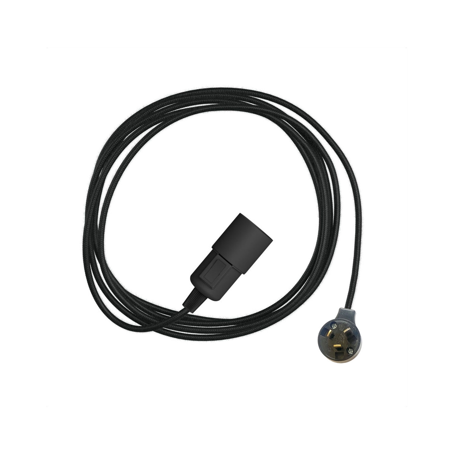 Switched Snake Pendant Light: Black