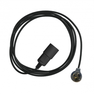 Switched Snake Pendant Light: Black
