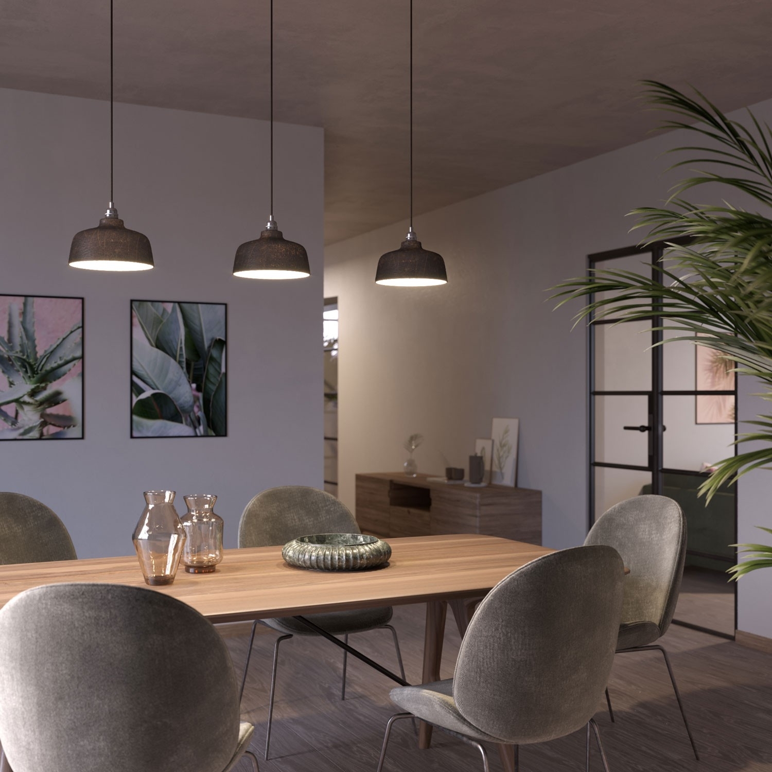 Ceramic Pendant Light: Bottle