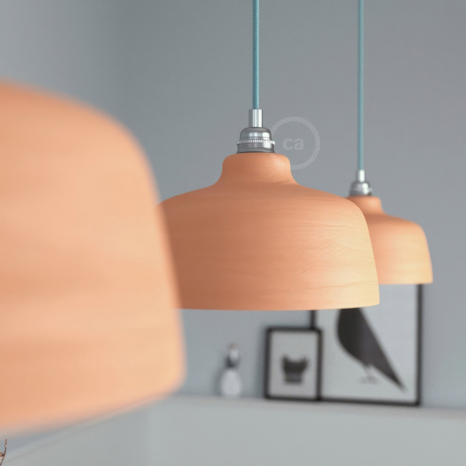 Ceramic Pendant Light: Bottle