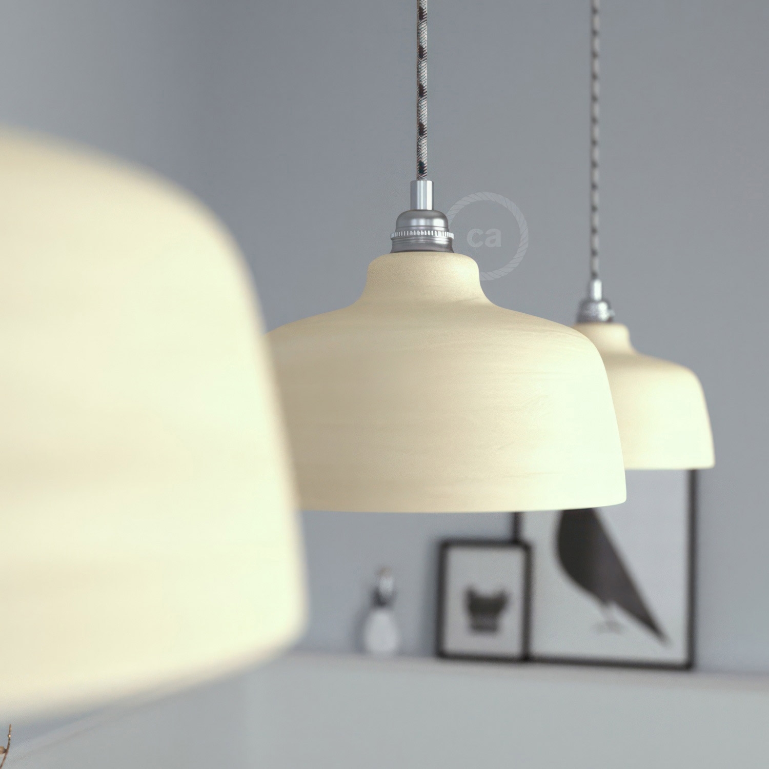 Ceramic Pendant Light: Bottle