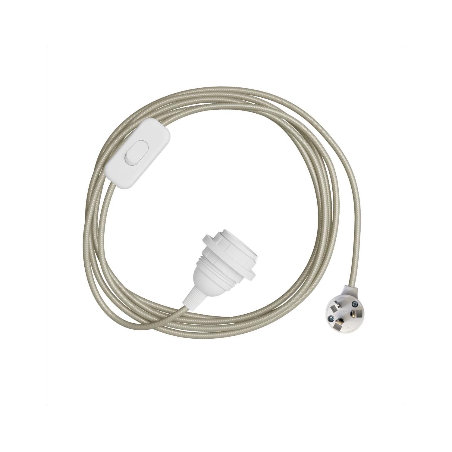 Plug-In Light for Shade with Switch: White