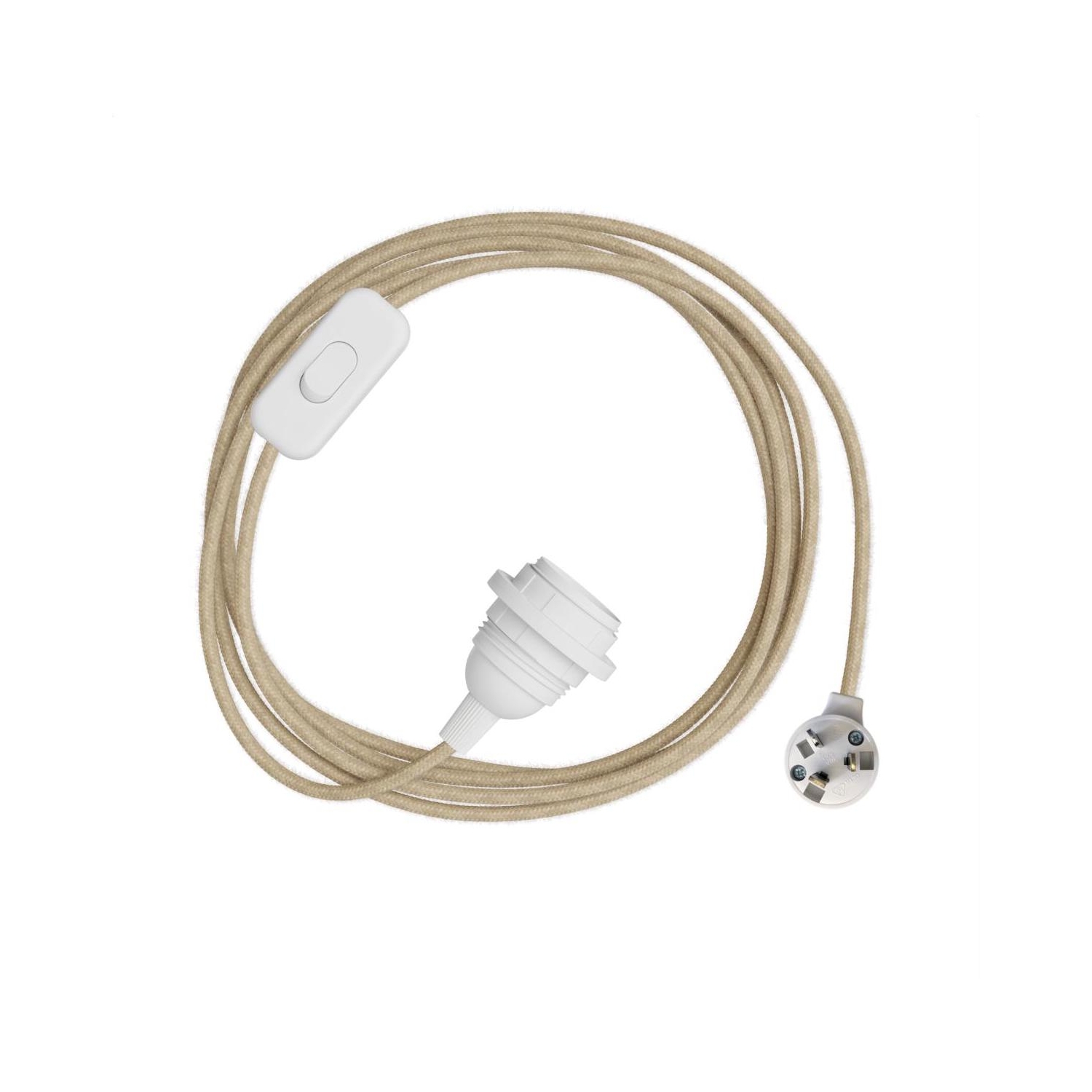 Plug-In Light for Shade with Switch: White