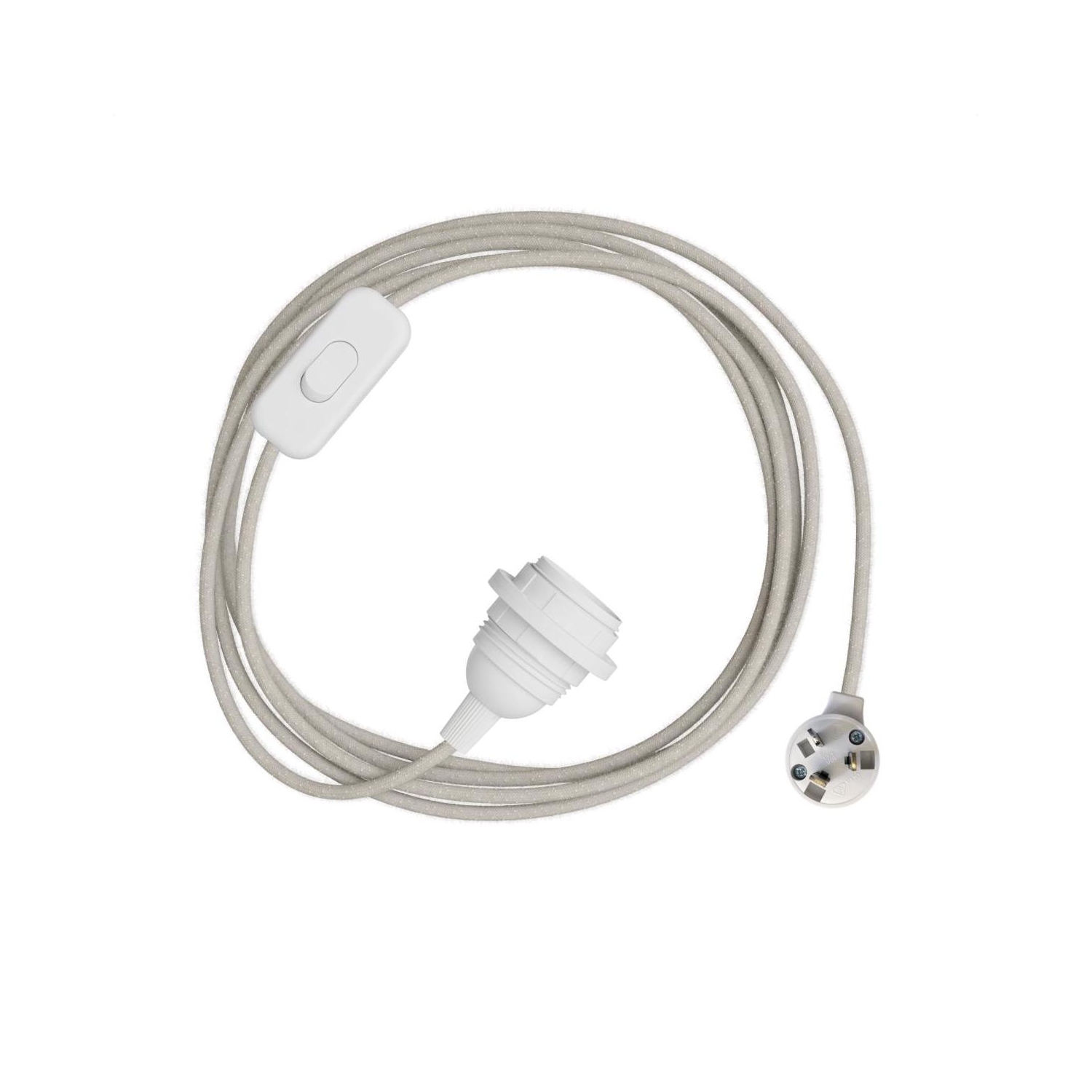 Plug-In Light for Shade with Switch: White