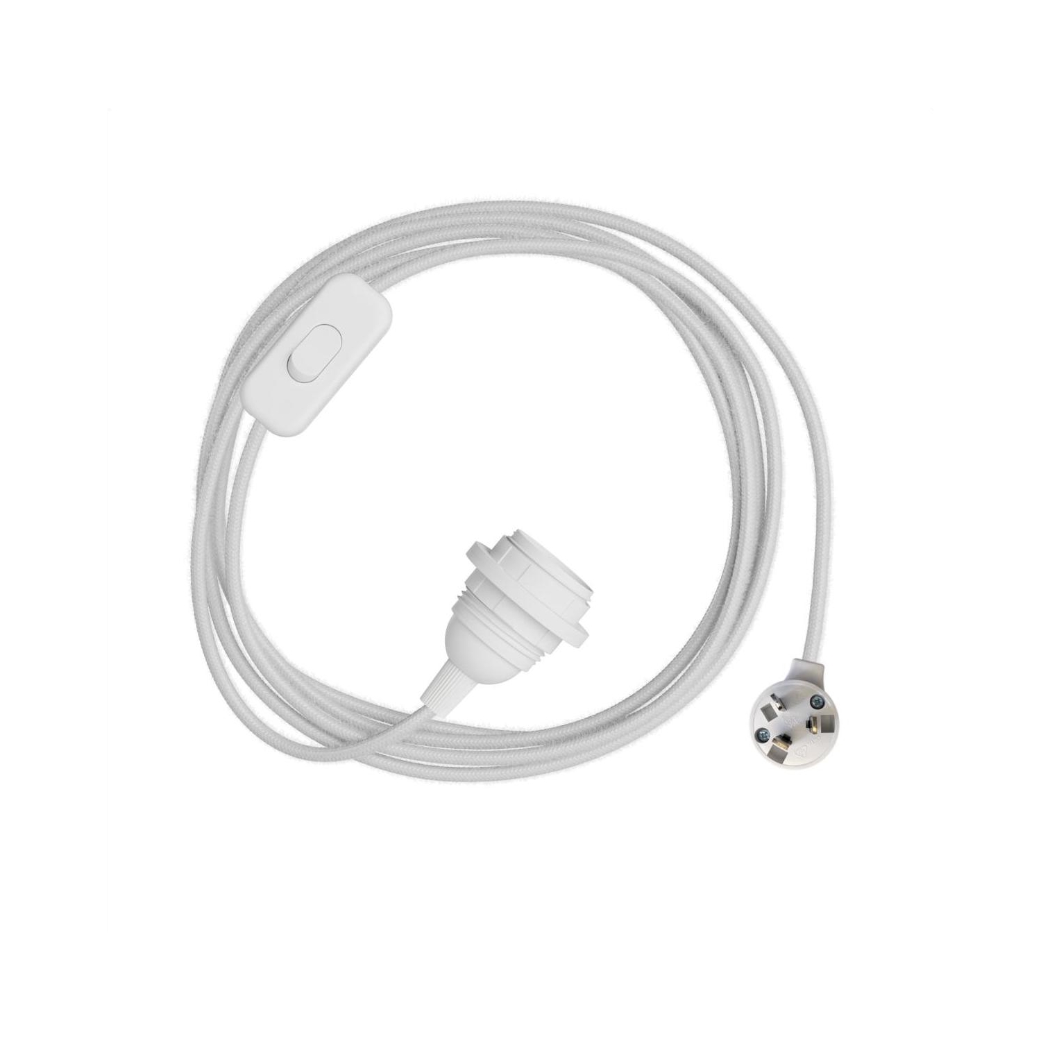 Plug-In Light for Shade with Switch: White