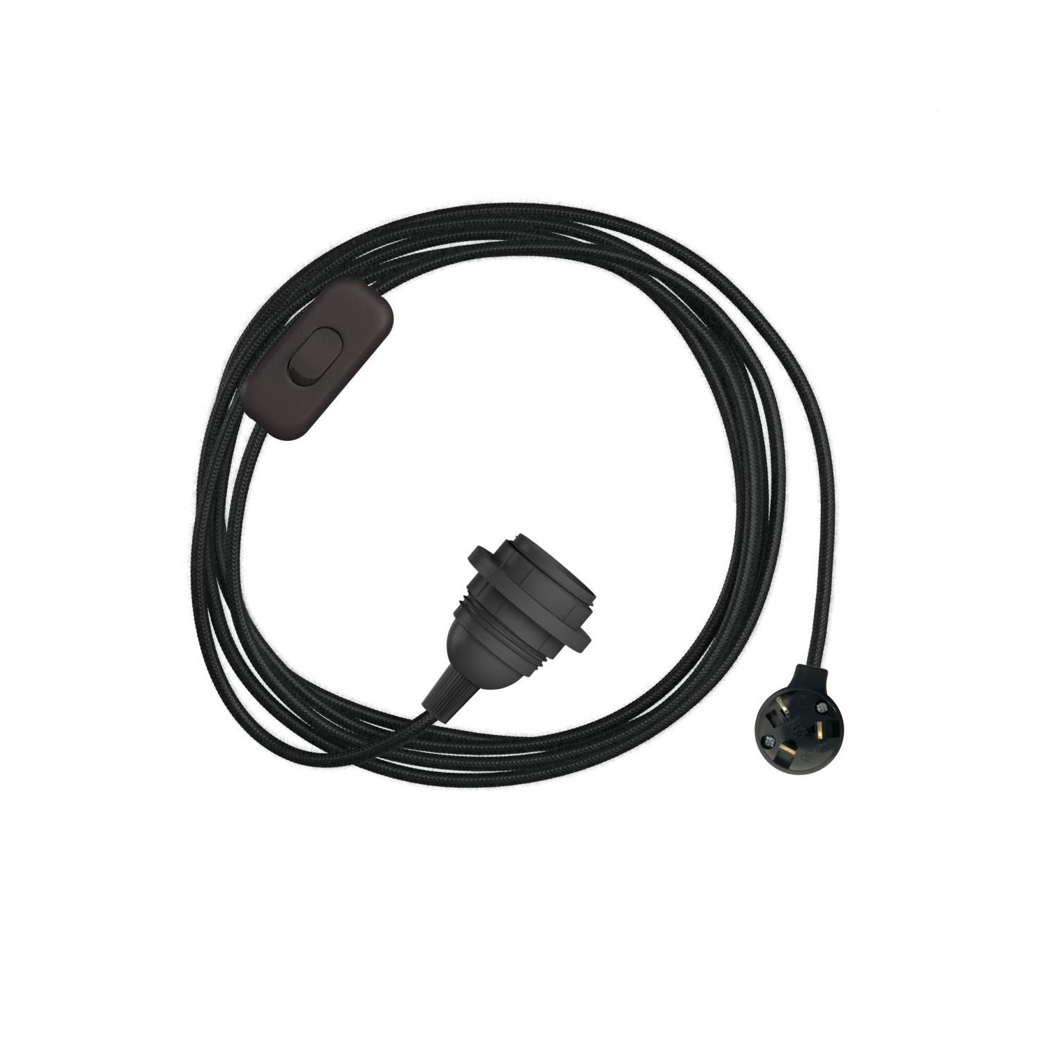 Plug-In Light for Shade with Switch: Black