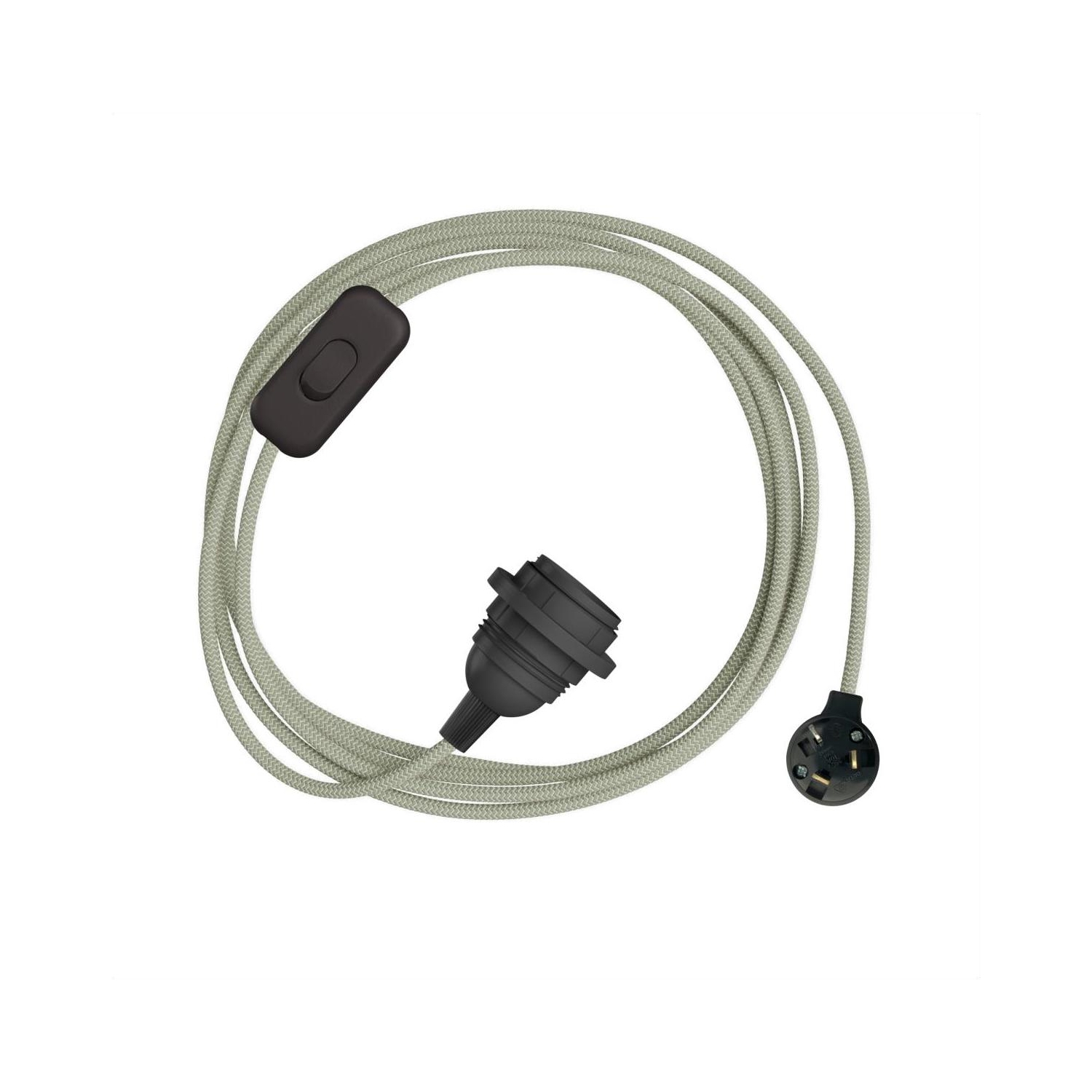 Plug-In Light for Shade with Switch: Black