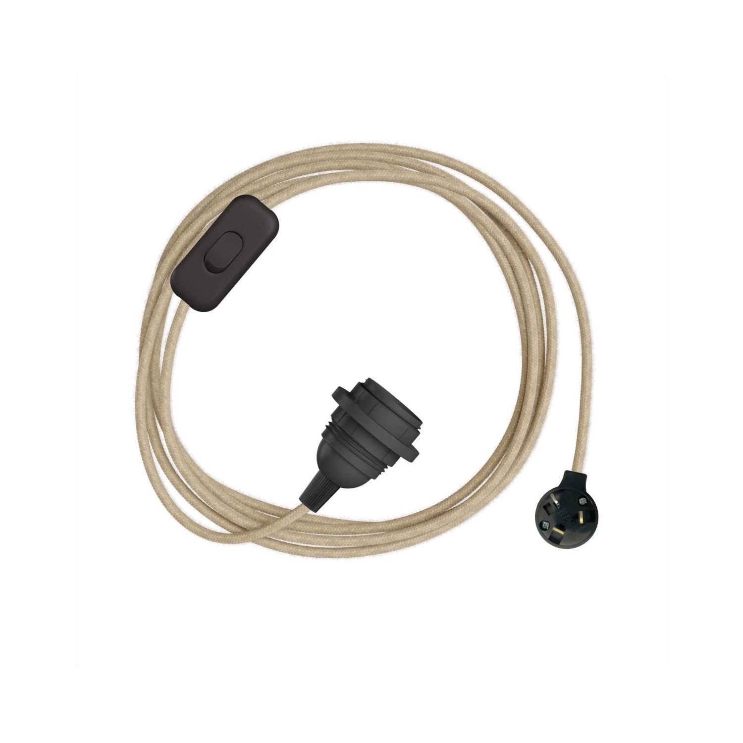 Plug-In Light for Shade with Switch: Black