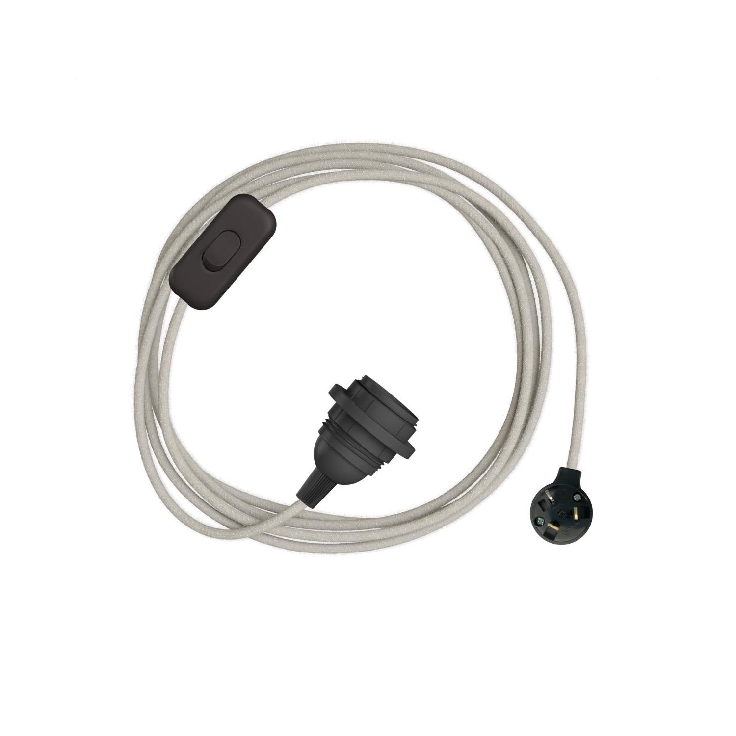 Plug-In Light for Shade with Switch: Black