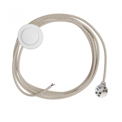 Standing Floor Lamp Wiring 2core- White