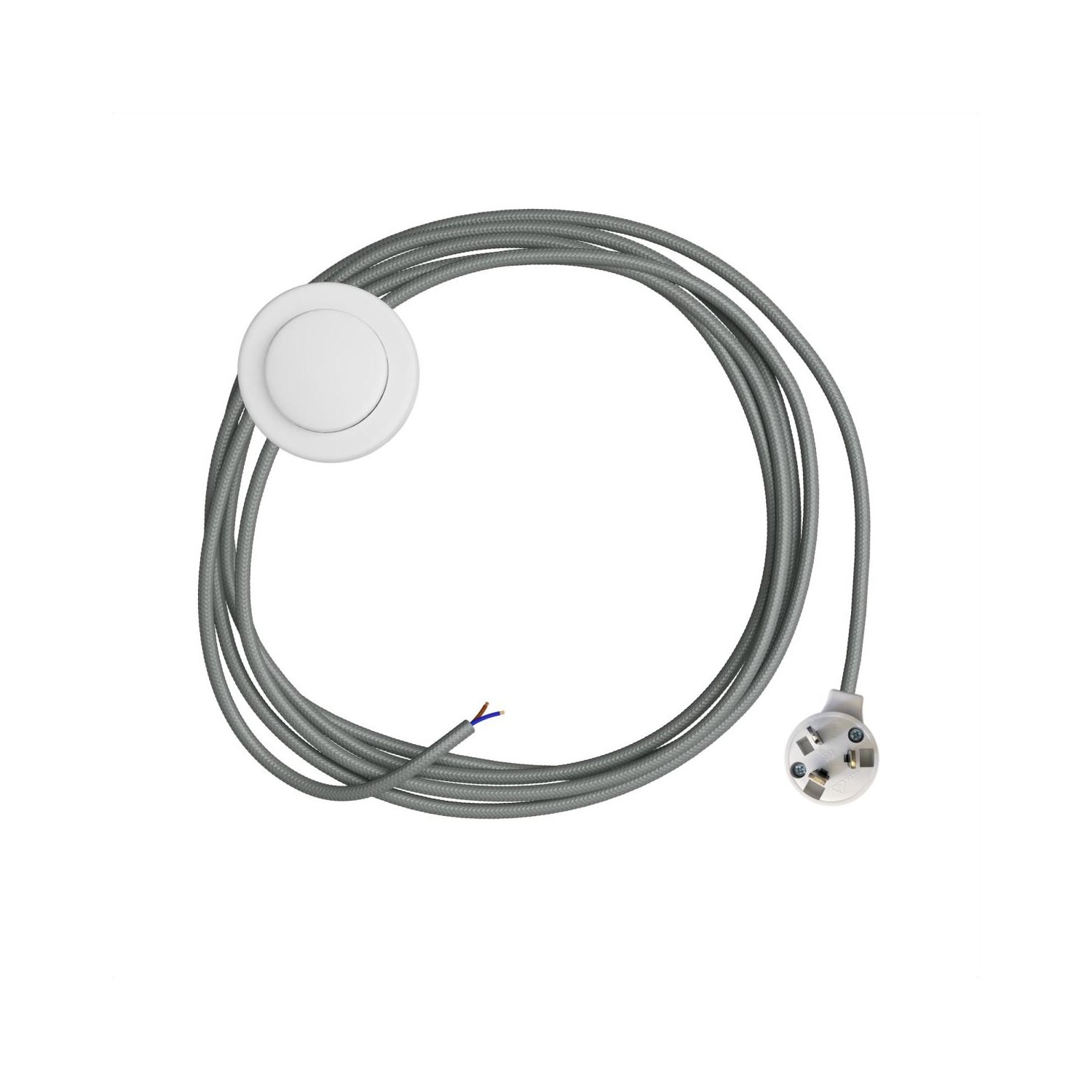 Standing Floor Lamp Wiring 3core- White