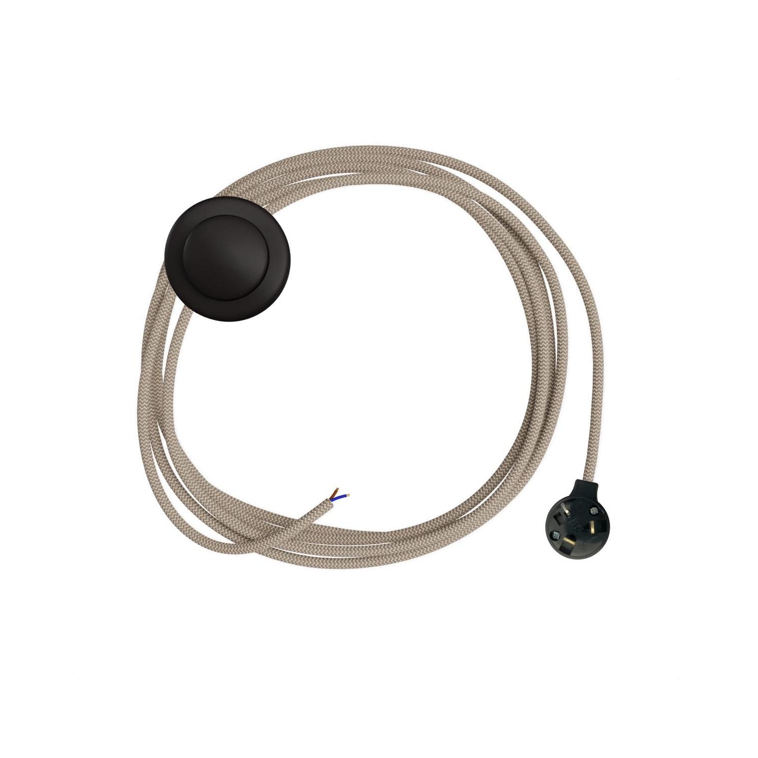 Standing Floor Lamp Wiring 3core- Black