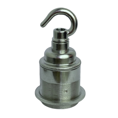 Vintage Style Large Nickel E27 lamp holder