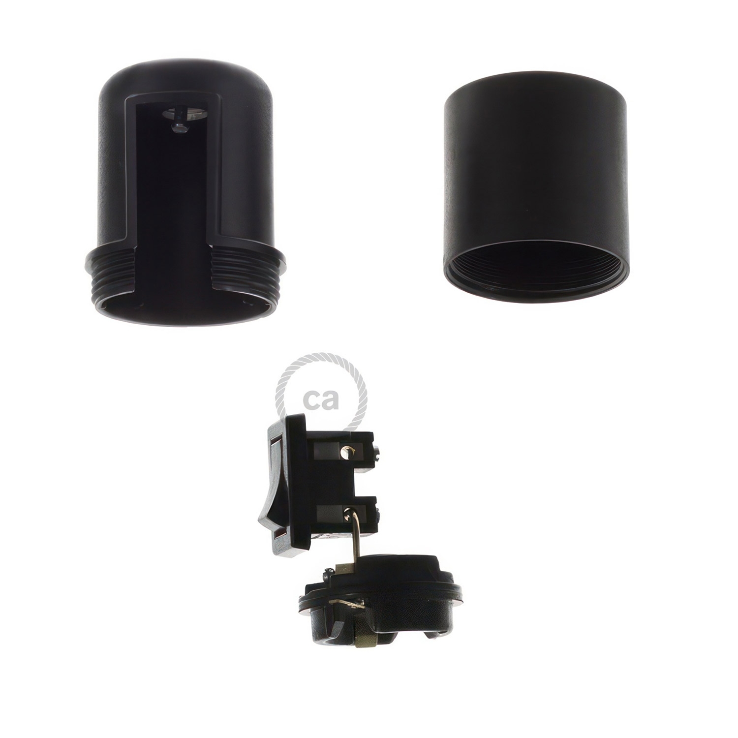 Switched Plug-In Light: Black