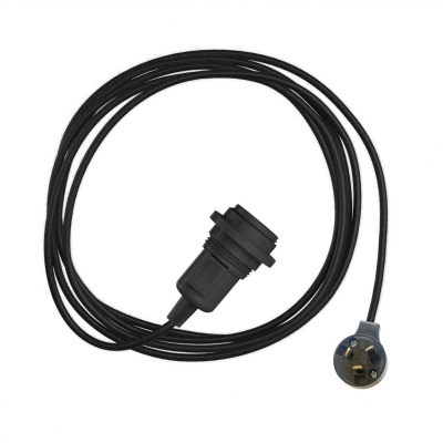 Switched Plug-In Light for Shade: Black