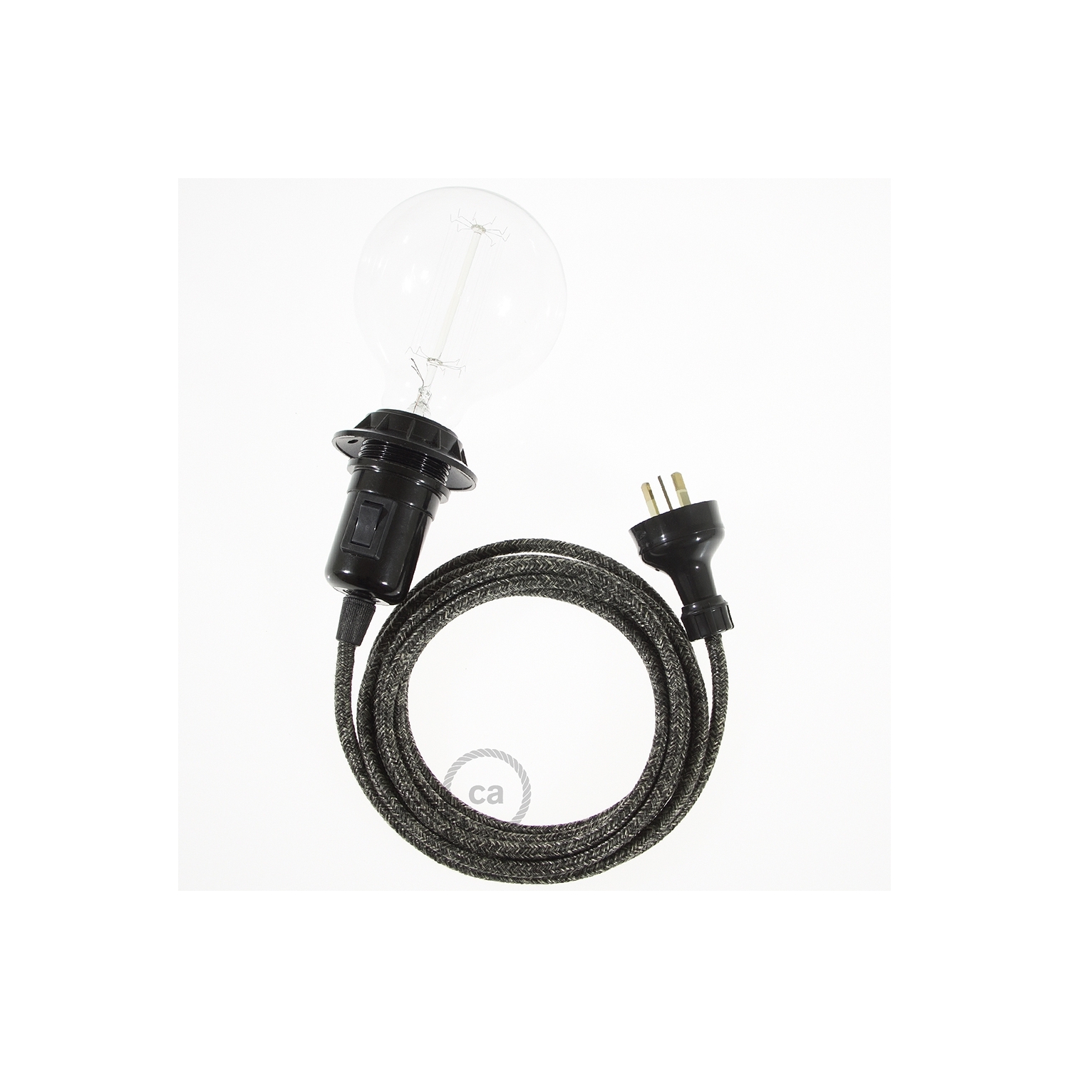 Switched Plug-In Light for Shade: Black