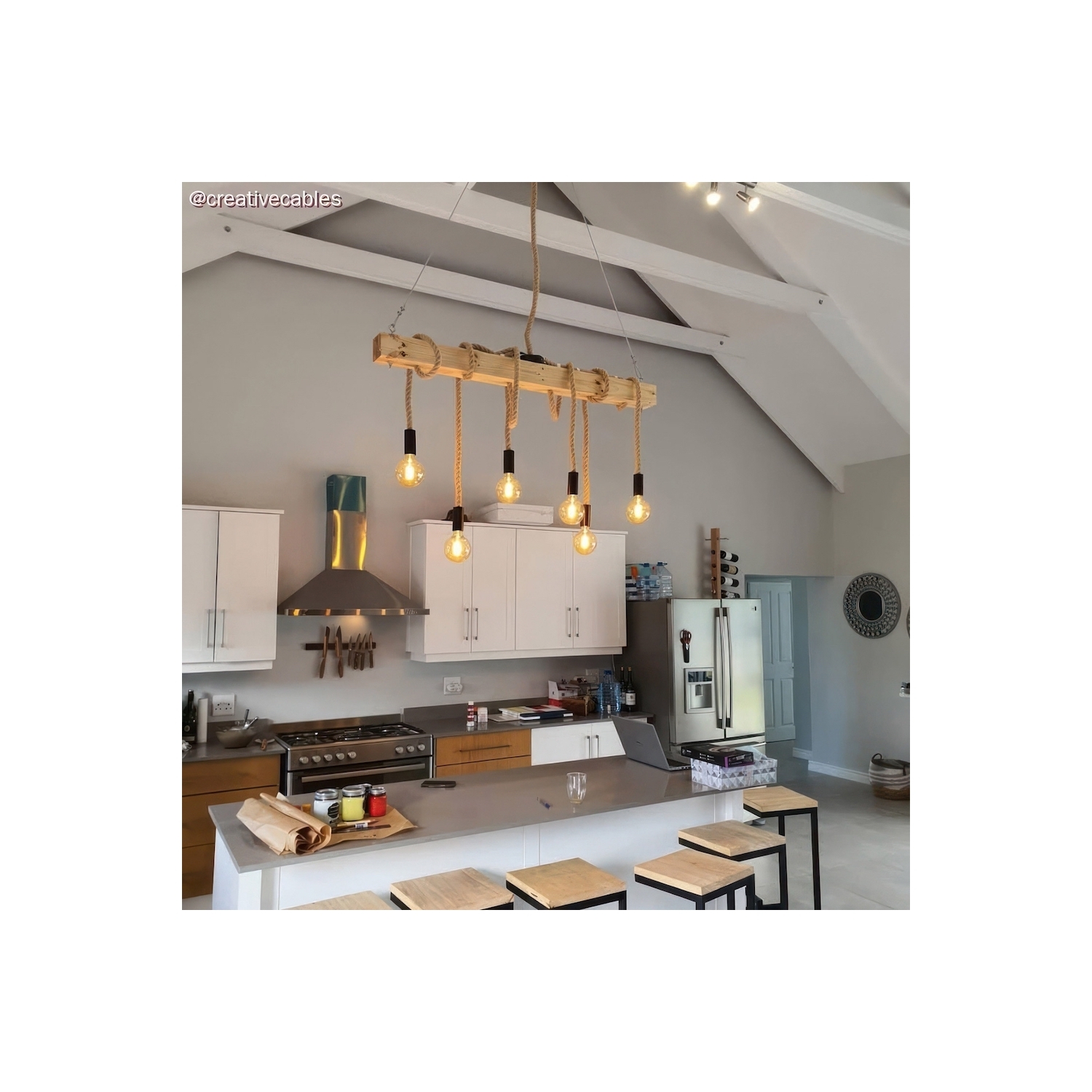 Wooden Pendant: XL 16mm Rope Cable
