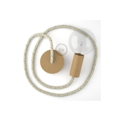 Wooden Pendant: XL 16mm Rope Cable