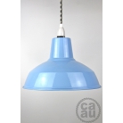 Metal Shade Pendant Blue with B/W Houndstooth