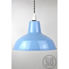 Metal Shade Pendant Blue with B/W Houndstooth