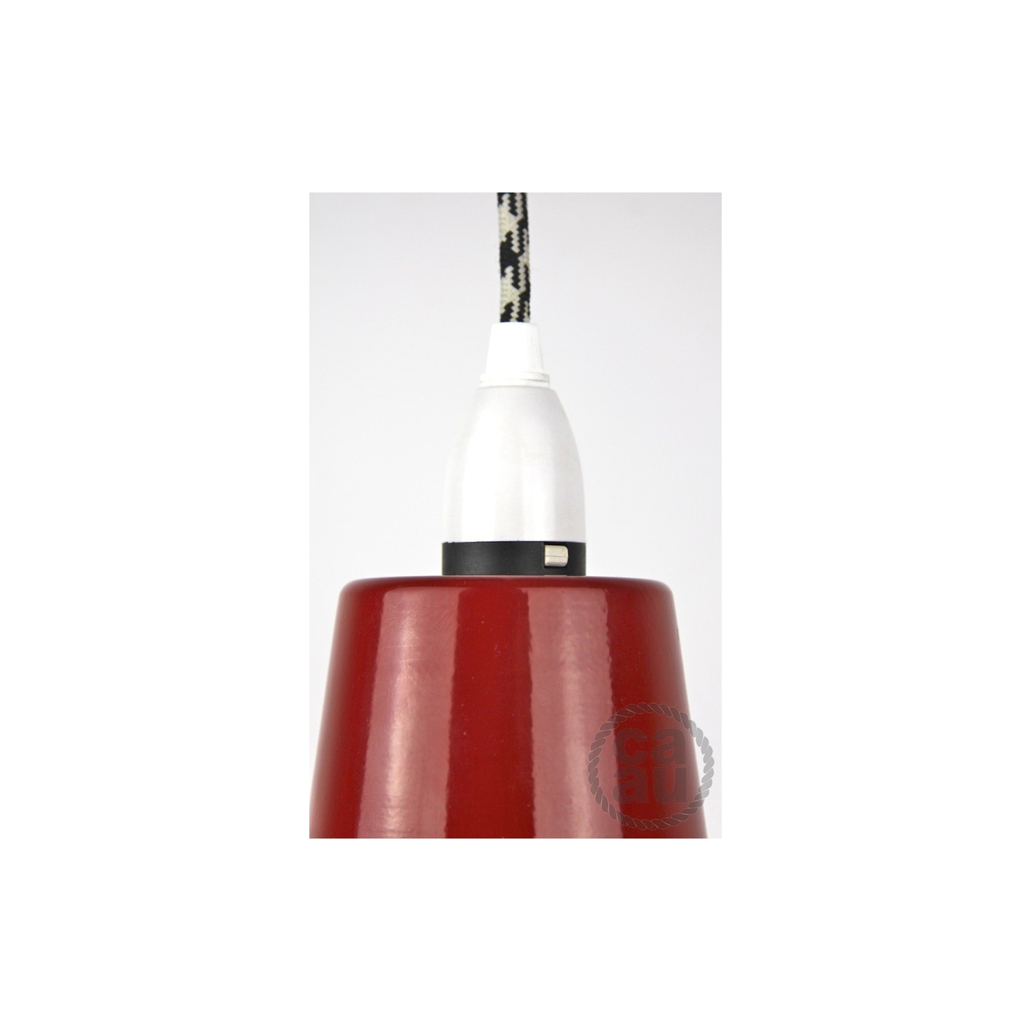 Metal Shade Pendant Red