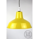 Metal Shade Pendant Yellow with B/W Houndstooth